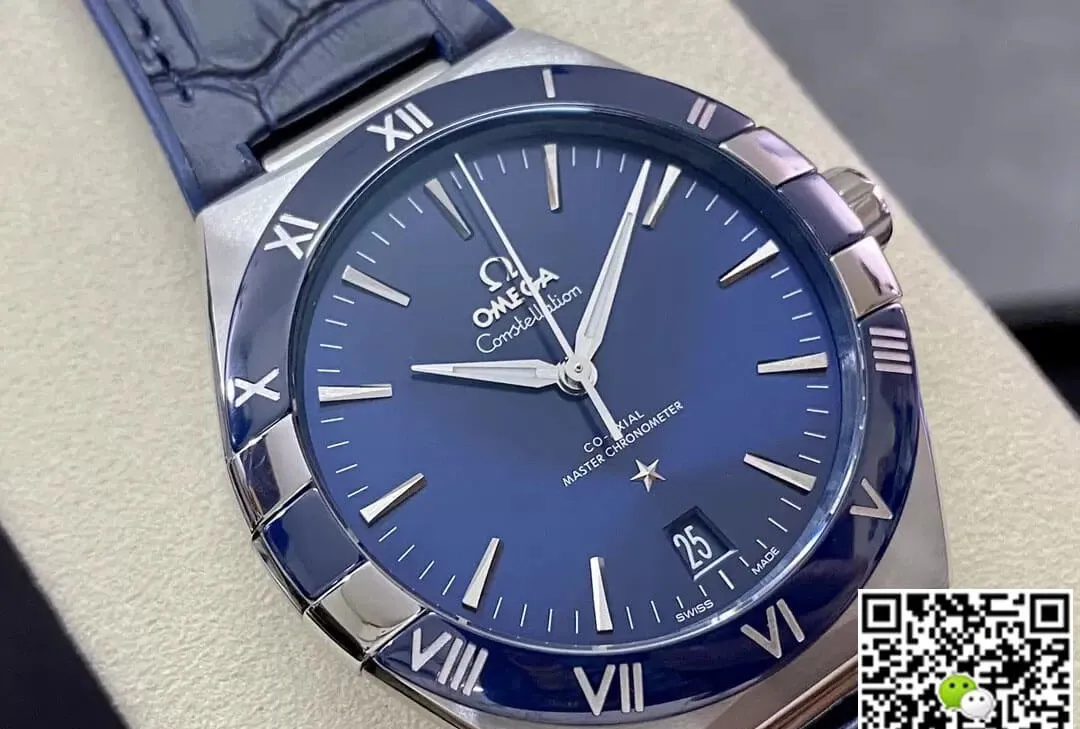 SBF Omega Constellation 131.33.41.21.03.001 VS Factory 1:1 Best Edition Replica Watch Blue Leather Strap